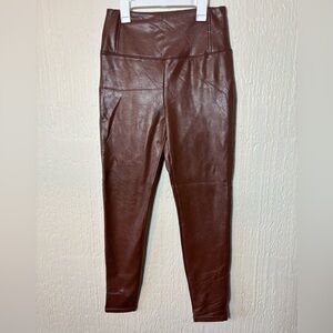 Tinseltown Brown Faux Leather Leggings Women Size Medium